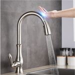 Casa si Gradina - Sanitare - Chiuveta bucatarie si accesorii - Baterii bucatarie - Baterie chiuveta bucatarie, Blackswan, Tip M93 cu senzor si 2 moduri, model nichel, dimensiune 42 cm - Infinity.ro