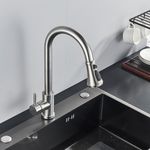 Casa si Gradina - Sanitare - Chiuveta bucatarie si accesorii - Baterii bucatarie - Baterie chiuveta bucatarie, Blackswan, Tip M81 cu 3 moduri, model nichel, dimensiune 42 cm - Infinity.ro