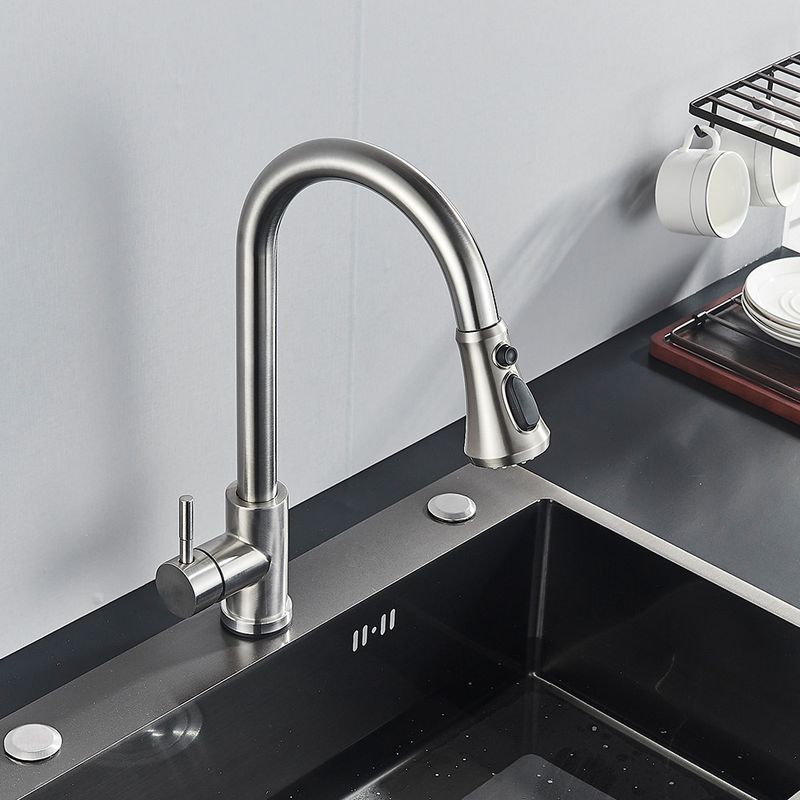 Casa si Gradina - Sanitare - Chiuveta bucatarie si accesorii - Baterii bucatarie - Baterie chiuveta bucatarie, Blackswan, Tip M81 cu 3 moduri, model nichel, dimensiune 42 cm - Infinity.ro