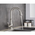 Casa si Gradina - Sanitare - Chiuveta bucatarie si accesorii - Baterii bucatarie - Baterie chiuveta bucatarie, Blackswan, Tip M93 cu senzor si 2 moduri, model nichel, dimensiune 42 cm - Infinity.ro