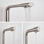 Casa si Gradina - Sanitare - Chiuveta bucatarie si accesorii - Baterii bucatarie - Baterie chiuveta bucatarie, Blackswan, Tip M7 cu iesire pentru apa purificata, model nichel, dimensiune 33 cm - Infinity.ro