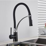 Casa si Gradina - Sanitare - Chiuveta bucatarie si accesorii - Baterii bucatarie - Baterie chiuveta bucatarie, Blackswan, Tip M59, model negru/ crom, dimensiune 43 cm - Infinity.ro