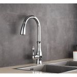 Casa si Gradina - Sanitare - Chiuveta bucatarie si accesorii - Baterii bucatarie - Baterie chiuveta bucatarie, Blackswan, Tip M90 cu 2 moduri, model crom, dimensiune 42 cm - Infinity.ro
