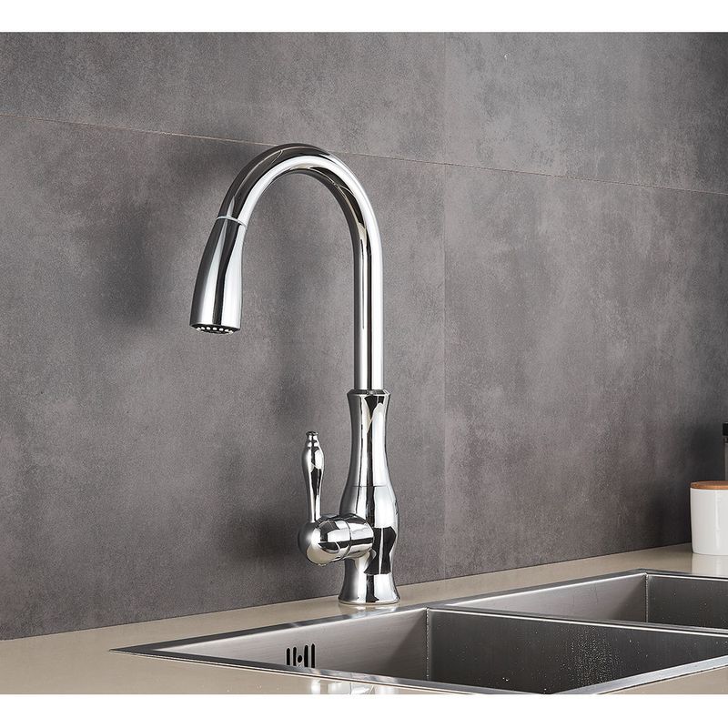 Casa si Gradina - Sanitare - Chiuveta bucatarie si accesorii - Baterii bucatarie - Baterie chiuveta bucatarie, Blackswan, Tip M90 cu 2 moduri, model crom, dimensiune 42 cm - Infinity.ro