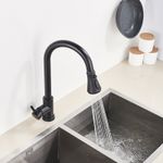 Casa si Gradina - Sanitare - Chiuveta bucatarie si accesorii - Baterii bucatarie - Baterie chiuveta bucatarie, Blackswan, Tip M68 cu 2 moduri si buton Pauza, model negru mat, dimensiune 39 cm - Infinity.ro