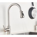 Casa si Gradina - Sanitare - Chiuveta bucatarie si accesorii - Baterii bucatarie - Baterie chiuveta bucatarie, Blackswan, Tip M81 cu 3 moduri, model nichel, dimensiune 42 cm - Infinity.ro