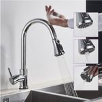 Casa si Gradina - Sanitare - Chiuveta bucatarie si accesorii - Baterii bucatarie - Baterie chiuveta bucatarie, Blackswan, Tip M83 cu senzor si 3 moduri, model crom, dimensiune 38 cm - Infinity.ro