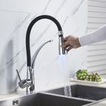 Casa si Gradina - Sanitare - Chiuveta bucatarie si accesorii - Baterii bucatarie - Baterie chiuveta bucatarie, Blackswan, Tip M65 cu LED, model crom, dimensiune 43 cm - Infinity.ro