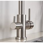 Casa si Gradina - Sanitare - Chiuveta bucatarie si accesorii - Baterii bucatarie - Baterie chiuveta bucatarie, Blackswan, Tip M7 cu iesire pentru apa purificata, model nichel, dimensiune 33 cm - Infinity.ro