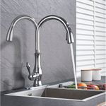 Casa si Gradina - Sanitare - Chiuveta bucatarie si accesorii - Baterii bucatarie - Baterie chiuveta bucatarie, Blackswan, Tip M90 cu 2 moduri, model crom, dimensiune 42 cm - Infinity.ro