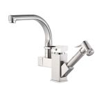 Casa si Gradina - Sanitare - Chiuveta bucatarie si accesorii - Baterii bucatarie - Baterie chiuveta bucatarie, Blackswan, Tip M179, cu dus, model nichel, dimensiune 25 cm - Infinity.ro