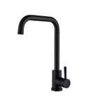 Casa si Gradina - Sanitare - Chiuveta bucatarie si accesorii - Baterii bucatarie - Baterie chiuveta bucatarie, Blackswan, Tip M209, model negru mat drept, dimensiune 34 cm - Infinity.ro
