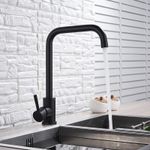 Casa si Gradina - Sanitare - Chiuveta bucatarie si accesorii - Baterii bucatarie - Baterie chiuveta bucatarie, Blackswan, Tip M209, model negru mat drept, dimensiune 34 cm - Infinity.ro