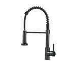 Casa si Gradina - Sanitare - Chiuveta bucatarie si accesorii - Baterii bucatarie - Baterie chiuveta bucatarie, Blackswan, Tip M107 cu 2 moduri, model negru cu puncte albe, dimensiune 44 cm - Infinity.ro