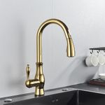 Casa si Gradina - Sanitare - Chiuveta bucatarie si accesorii - Baterii bucatarie - Baterie chiuveta bucatarie, Blackswan, Tip M91 cu 2 moduri, model auriu lucios, dimensiune 42 cm - Infinity.ro