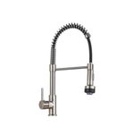 Casa si Gradina - Sanitare - Chiuveta bucatarie si accesorii - Baterii bucatarie - Baterie chiuveta bucatarie, Blackswan, Tip M155, cu LED si 2 moduri, model nichel mat, dimensiune 44 cm - Infinity.ro