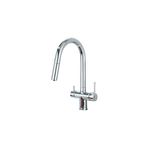 Casa si Gradina - Sanitare - Chiuveta bucatarie si accesorii - Baterii bucatarie - Baterie chiuveta bucatarie, Blackswan, Tip M389 cu iesire pentru apa purificata, dus mobil, model crom, dimensiune 38 cm - Infinity.ro