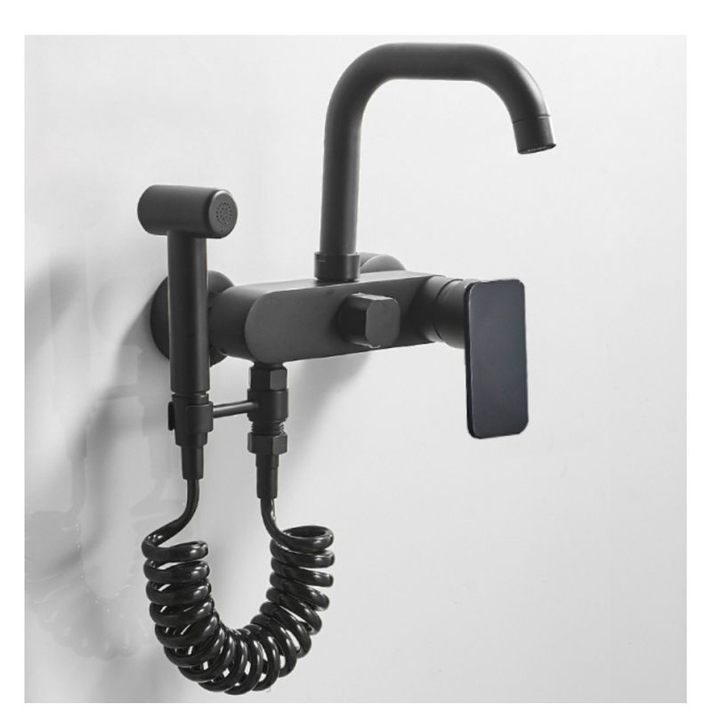 Casa si Gradina - Sanitare - Chiuveta bucatarie si accesorii - Baterii bucatarie - Baterie chiuveta bucatarie, Blackswan, Tip M202, cu doua moduri, model negru mat, dimensiune 16.5 cm - Infinity.ro