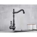 Casa si Gradina - Sanitare - Chiuveta bucatarie si accesorii - Baterii bucatarie - Baterie chiuveta bucatarie, Blackswan, Tip M207, model negru antichizat, dimensiune 31 cm - Infinity.ro