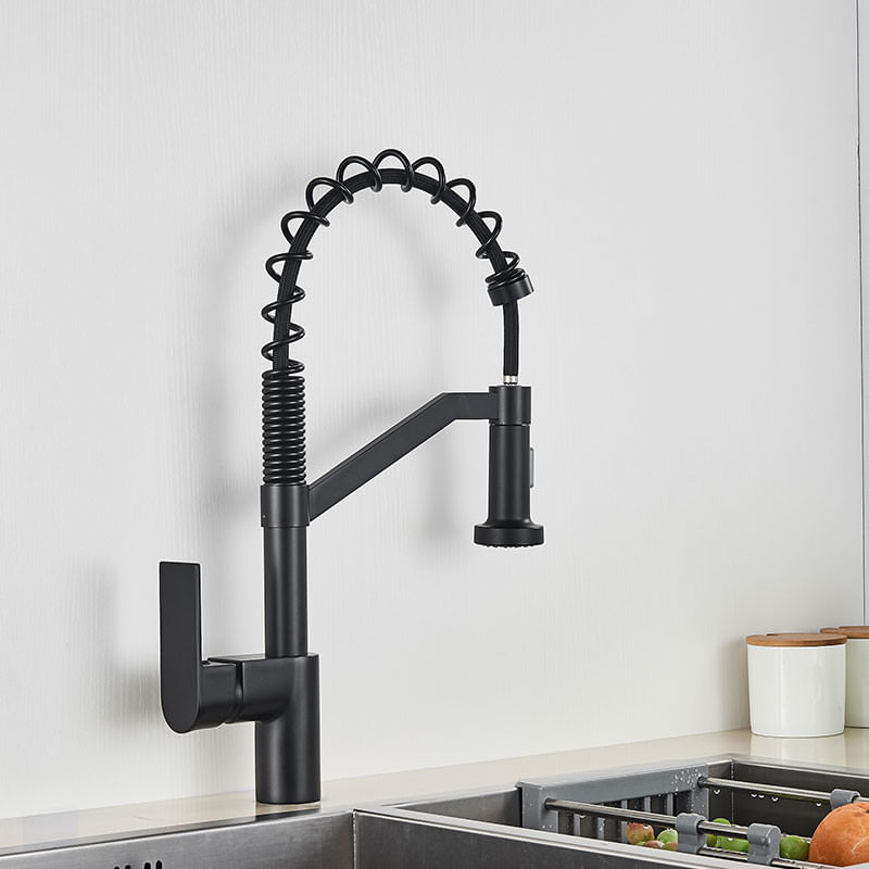Casa si Gradina - Sanitare - Chiuveta bucatarie si accesorii - Baterii bucatarie - Baterie chiuveta bucatarie, Blackswan, Tip M159, 2 moduri, model negru, dimensiune 45 cm - Infinity.ro