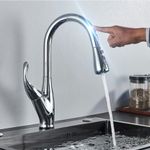 Casa si Gradina - Sanitare - Chiuveta bucatarie si accesorii - Baterii bucatarie - Baterie chiuveta bucatarie, Blackswan, Tip M169 cu senzor, 2 moduri si buton pauza, model crom, dimensiune 44.5 cm - Infinity.ro