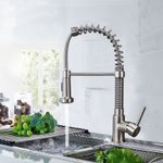 Casa si Gradina - Sanitare - Chiuveta bucatarie si accesorii - Baterii bucatarie - Baterie chiuveta bucatarie, Blackswan, Tip M163 cu 2 moduri, model nichel, dimensiune 43.5 cm - Infinity.ro