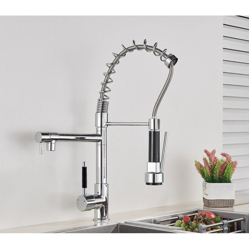 Casa si Gradina - Sanitare - Chiuveta bucatarie si accesorii - Baterii bucatarie - Baterie chiuveta bucatarie, Blackswan, Tip M115 cu 2 moduri, crom, 48 cm - Infinity.ro