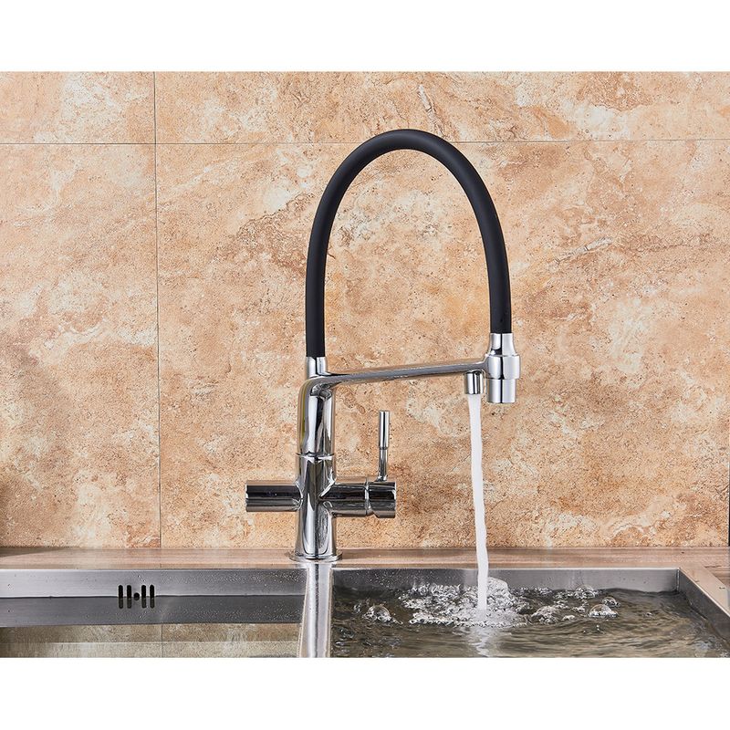 Casa si Gradina - Sanitare - Chiuveta bucatarie si accesorii - Baterii bucatarie - Baterie chiuveta bucatarie, Blackswan, Tip M20 cu iesire pentru apa purificata, model crom, dimensiune 43 cm - Infinity.ro