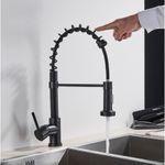 Casa si Gradina - Sanitare - Chiuveta bucatarie si accesorii - Baterii bucatarie - Baterie chiuveta bucatarie, Blackswan, Tip M156, cu senzor si 2 moduri, model negru mat, dimensiune 43 cm - Infinity.ro