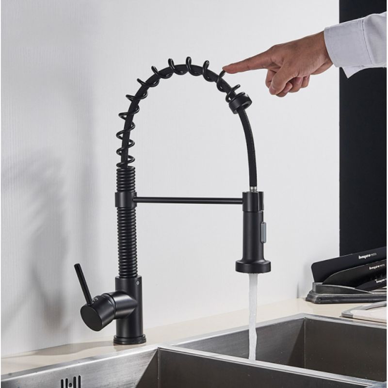Casa si Gradina - Sanitare - Chiuveta bucatarie si accesorii - Baterii bucatarie - Baterie chiuveta bucatarie, Blackswan, Tip M156, cu senzor si 2 moduri, model negru mat, dimensiune 43 cm - Infinity.ro