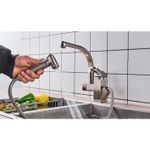 Casa si Gradina - Sanitare - Chiuveta bucatarie si accesorii - Baterii bucatarie - Baterie chiuveta bucatarie, Blackswan, Tip M179, cu dus, model nichel, dimensiune 25 cm - Infinity.ro