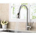 Casa si Gradina - Sanitare - Chiuveta bucatarie si accesorii - Baterii bucatarie - Baterie chiuveta bucatarie, Blackswan, Tip M78 cu 2 moduri, model nichel, dimensiune 40.5 cm - Infinity.ro