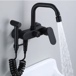 Casa si Gradina - Sanitare - Chiuveta bucatarie si accesorii - Baterii bucatarie - Baterie chiuveta bucatarie, Blackswan, Tip M202, cu doua moduri, model negru mat, dimensiune 16.5 cm - Infinity.ro