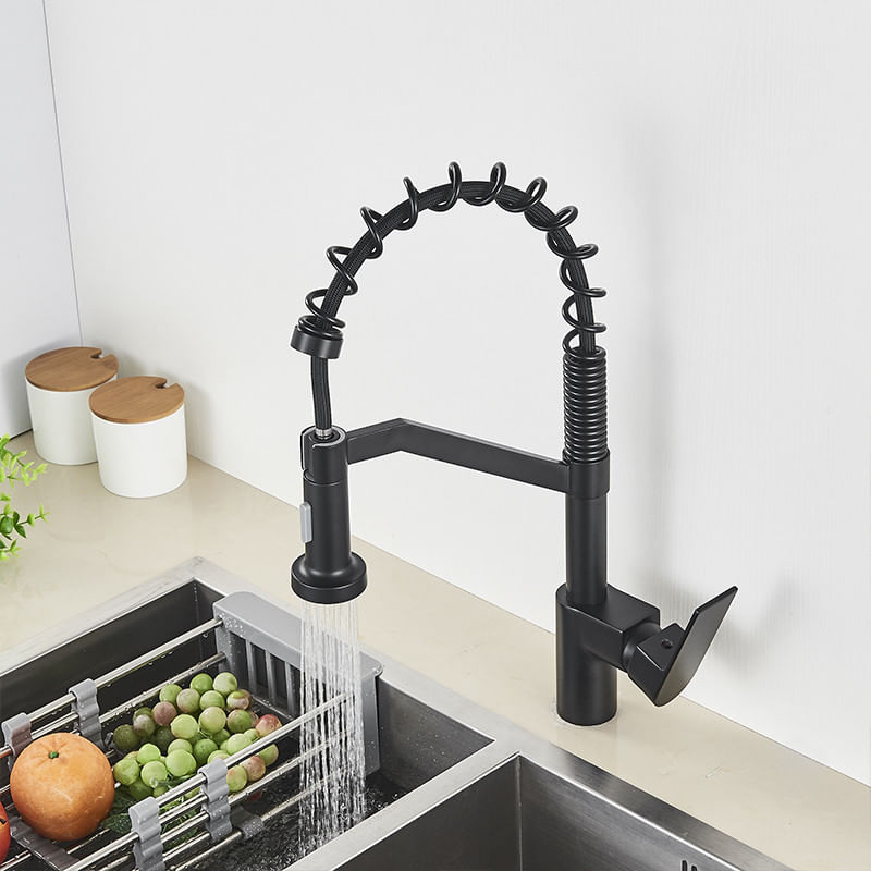 Casa si Gradina - Sanitare - Chiuveta bucatarie si accesorii - Baterii bucatarie - Baterie chiuveta bucatarie, Blackswan, Tip M159, 2 moduri, model negru, dimensiune 45 cm - Infinity.ro
