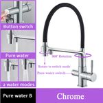 Casa si Gradina - Sanitare - Chiuveta bucatarie si accesorii - Baterii bucatarie - Baterie chiuveta bucatarie, Blackswan, Tip M20 cu iesire pentru apa purificata, model crom, dimensiune 43 cm - Infinity.ro