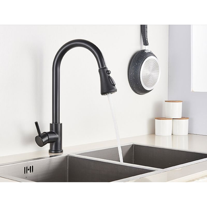 Casa si Gradina - Sanitare - Chiuveta bucatarie si accesorii - Baterii bucatarie - Baterie chiuveta bucatarie, Blackswan, Tip M79 cu 3 moduri, model negru mat, dimensiune 42 cm - Infinity.ro