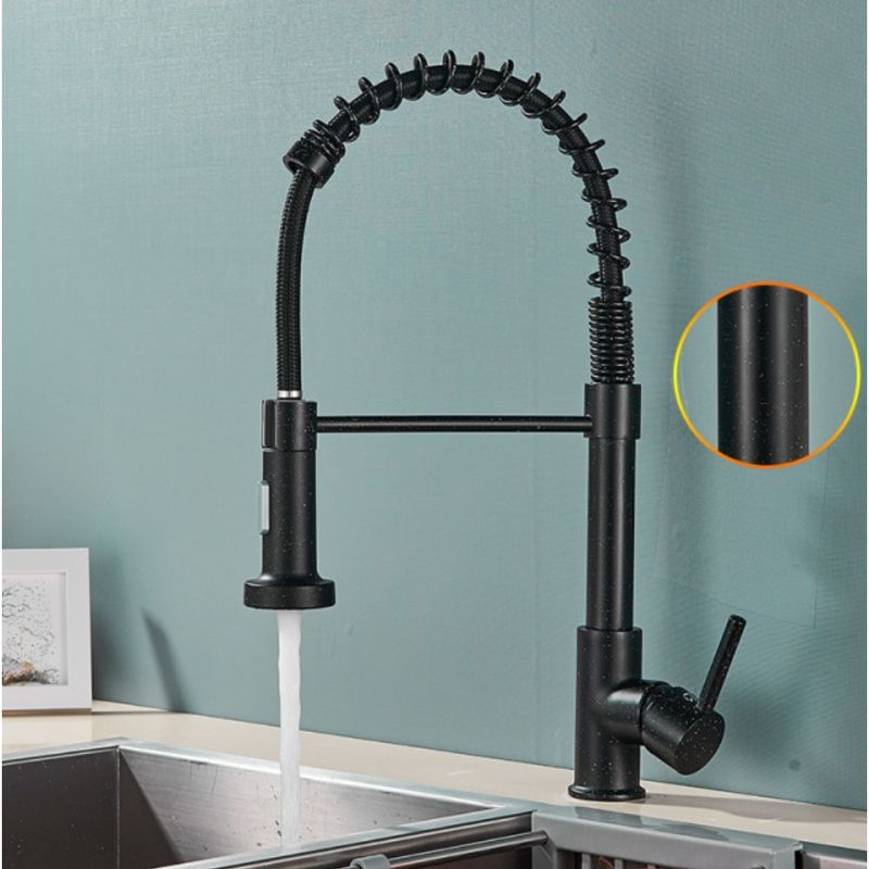 Casa si Gradina - Sanitare - Chiuveta bucatarie si accesorii - Baterii bucatarie - Baterie chiuveta bucatarie, Blackswan, Tip M107 cu 2 moduri, model negru cu puncte albe, dimensiune 44 cm - Infinity.ro