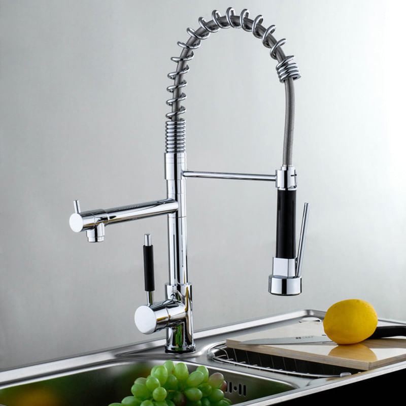 Casa si Gradina - Sanitare - Chiuveta bucatarie si accesorii - Baterii bucatarie - Baterie chiuveta bucatarie, Blackswan, Tip M115 cu 2 moduri, crom, 48 cm - Infinity.ro
