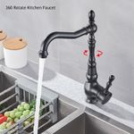Casa si Gradina - Sanitare - Chiuveta bucatarie si accesorii - Baterii bucatarie - Baterie chiuveta bucatarie, Blackswan, Tip M207, model negru antichizat, dimensiune 31 cm - Infinity.ro
