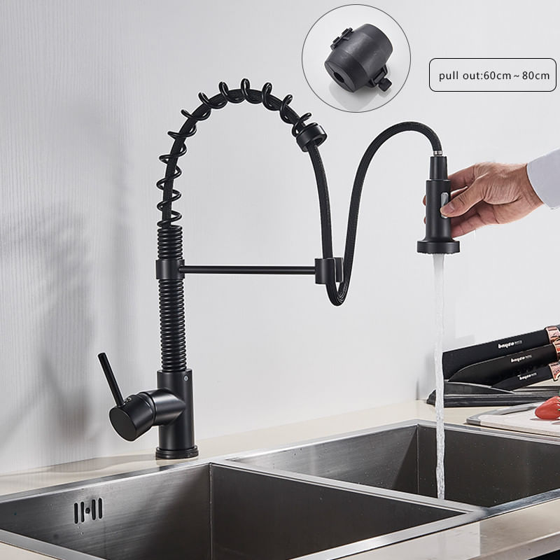 Casa si Gradina - Sanitare - Chiuveta bucatarie si accesorii - Baterii bucatarie - Baterie chiuveta bucatarie, Blackswan, Tip M156, cu senzor si 2 moduri, model negru mat, dimensiune 43 cm - Infinity.ro