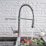 Casa si Gradina - Sanitare - Chiuveta bucatarie si accesorii - Baterii bucatarie - Baterie chiuveta bucatarie, Blackswan, Tip M163 cu 2 moduri, model nichel, dimensiune 43.5 cm - Infinity.ro