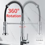 Casa si Gradina - Sanitare - Chiuveta bucatarie si accesorii - Baterii bucatarie - Baterie chiuveta bucatarie, Blackswan, Tip M103 cu 2 moduri, model crom, dimensiune 44 cm - Infinity.ro