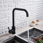 Casa si Gradina - Sanitare - Chiuveta bucatarie si accesorii - Baterii bucatarie - Baterie chiuveta bucatarie, Blackswan, Tip M209, model negru mat drept, dimensiune 34 cm - Infinity.ro