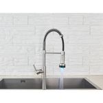 Casa si Gradina - Sanitare - Chiuveta bucatarie si accesorii - Baterii bucatarie - Baterie chiuveta bucatarie, Blackswan, Tip M155, cu LED si 2 moduri, model nichel mat, dimensiune 44 cm - Infinity.ro