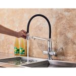Casa si Gradina - Sanitare - Chiuveta bucatarie si accesorii - Baterii bucatarie - Baterie chiuveta bucatarie, Blackswan, Tip M20 cu iesire pentru apa purificata, model crom, dimensiune 43 cm - Infinity.ro