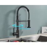 Casa si Gradina - Sanitare - Chiuveta bucatarie si accesorii - Baterii bucatarie - Baterie chiuveta bucatarie, Blackswan, Tip M107 cu 2 moduri, model negru cu puncte albe, dimensiune 44 cm - Infinity.ro