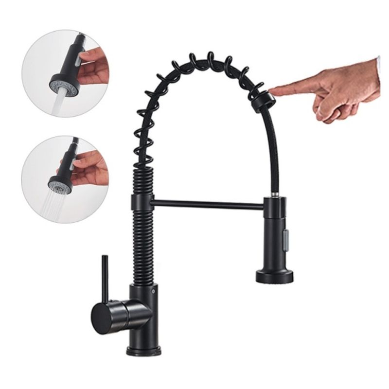 Casa si Gradina - Sanitare - Chiuveta bucatarie si accesorii - Baterii bucatarie - Baterie chiuveta bucatarie, Blackswan, Tip M156, cu senzor si 2 moduri, model negru mat, dimensiune 43 cm - Infinity.ro