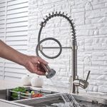 Casa si Gradina - Sanitare - Chiuveta bucatarie si accesorii - Baterii bucatarie - Baterie chiuveta bucatarie, Blackswan, Tip M163 cu 2 moduri, model nichel, dimensiune 43.5 cm - Infinity.ro