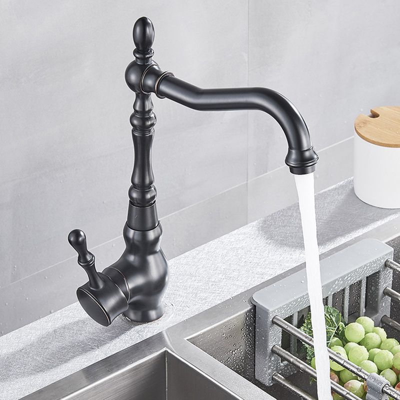 Casa si Gradina - Sanitare - Chiuveta bucatarie si accesorii - Baterii bucatarie - Baterie chiuveta bucatarie, Blackswan, Tip M207, model negru antichizat, dimensiune 31 cm - Infinity.ro