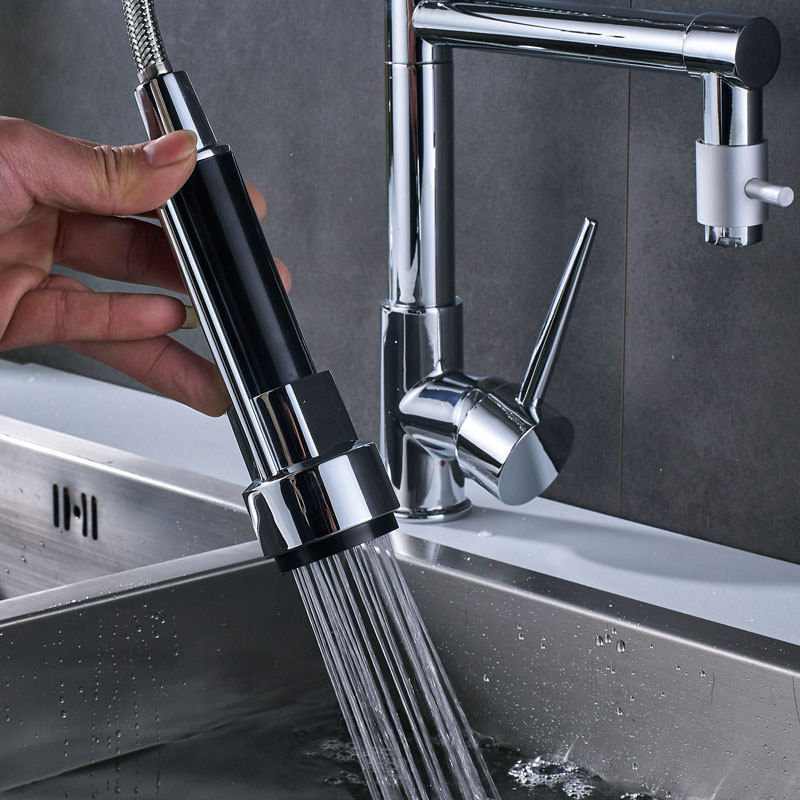 Casa si Gradina - Sanitare - Chiuveta bucatarie si accesorii - Baterii bucatarie - Baterie chiuveta bucatarie, Blackswan, Tip M112 cu 2 moduri, crom, 47 cm - Infinity.ro